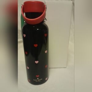 New Kate Spade 17oz Water Bottle  Stainless Steal With Hearts With Box NWT